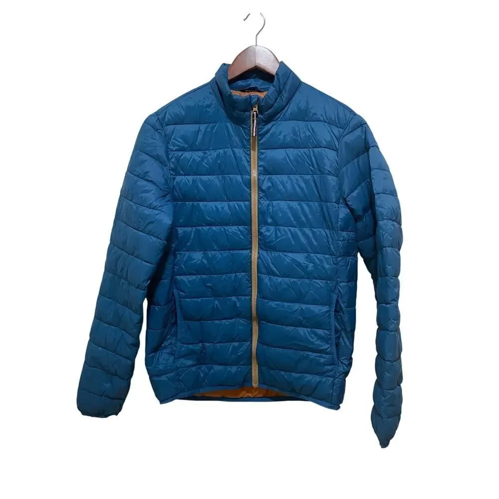 Old Navy Water Resistant Travel Quilted Jacket Blue Gorp Core Nylon Men's Size S